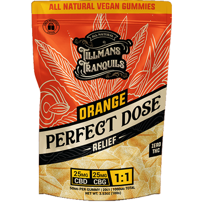 Orange Relief CBD:CBG Perfect Dose Gummies (No THC)