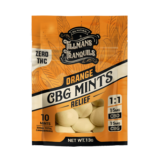 0 THC CBG-CBD Orange Relief Mints - 1 Pack