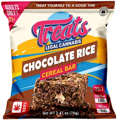 Treats Chocolate Rice Cereal Bar Delta 9 THC