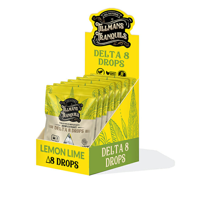 D8 Display Lemon Lime THC Drops - Box