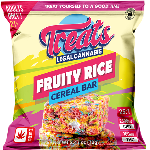 Treats Fruity Rice Cereal Bar Delta 9 THC