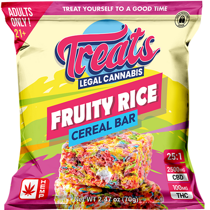 Treats Fruity Rice Cereal Bar Delta 9 THC