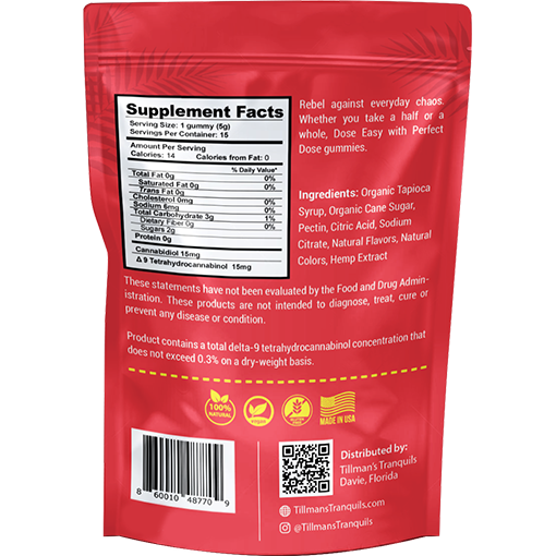 Peach Lemonade 1:1 - 15mg CBD - 15mg THC