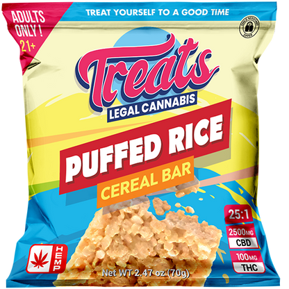 Treats Puffed Rice Cereal Bar Delta 9 THC