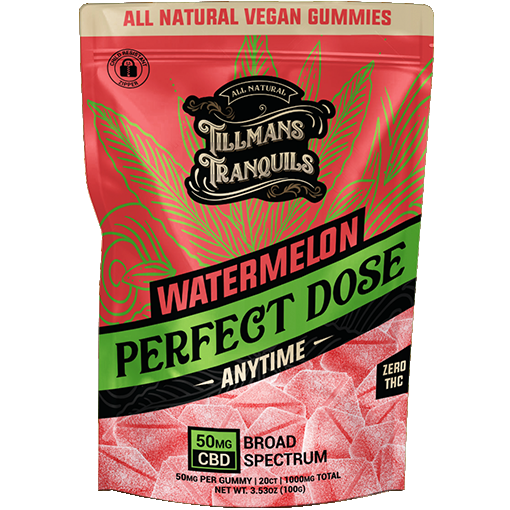 Watermelon CBD Perfect Dose Gummies (No THC)